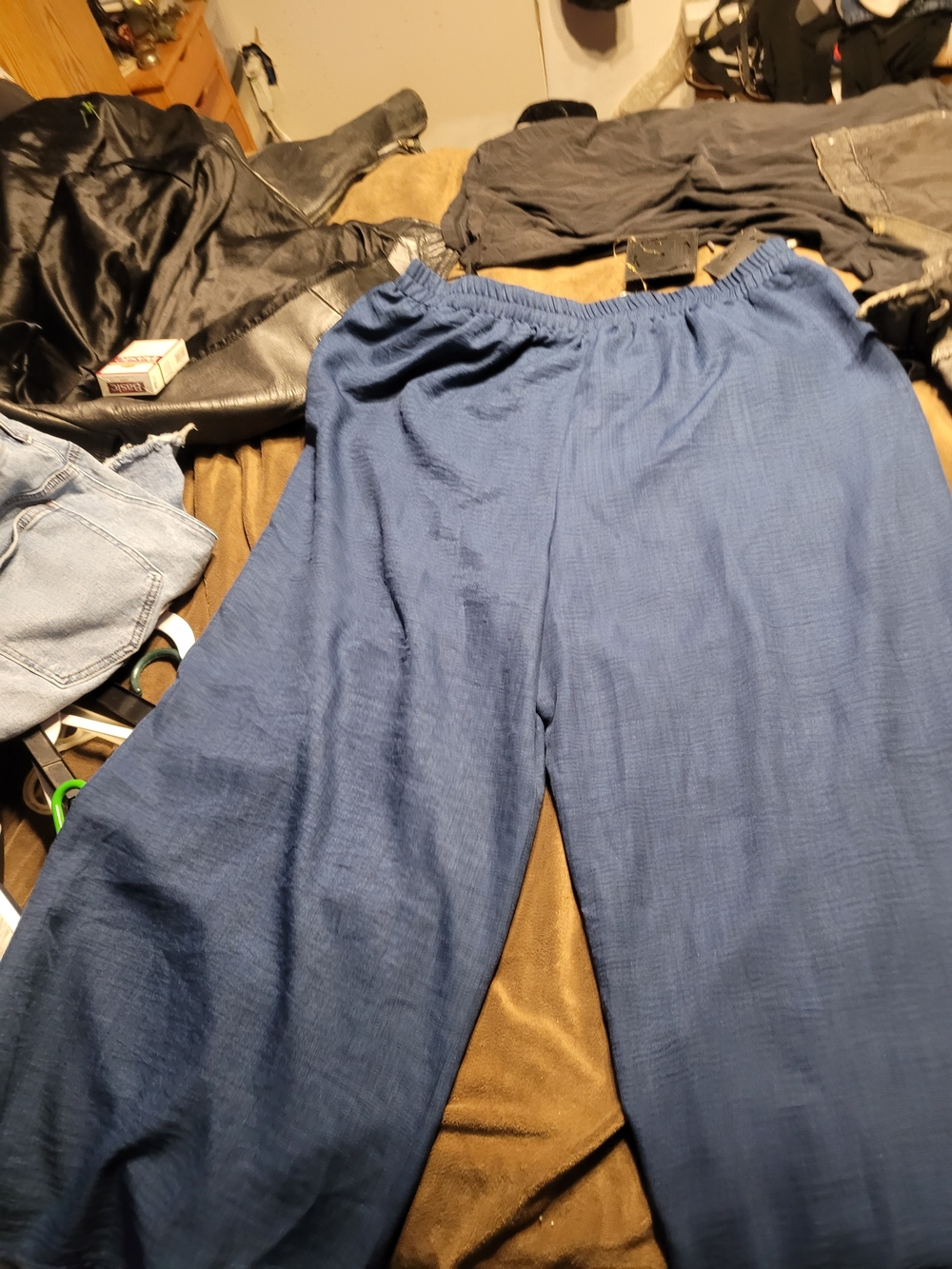 SHEIN Blue Wide Leg Pants